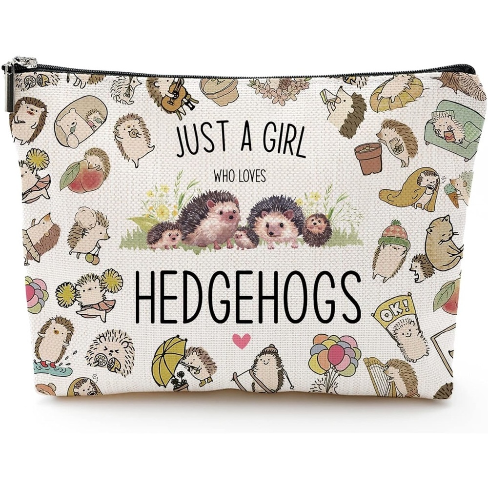 Hedgehog Lover Cosmetic Pouch